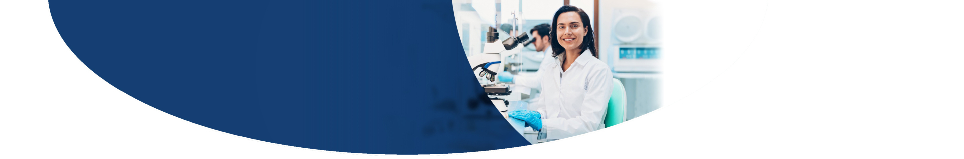 Smiling female scientist in the lab.